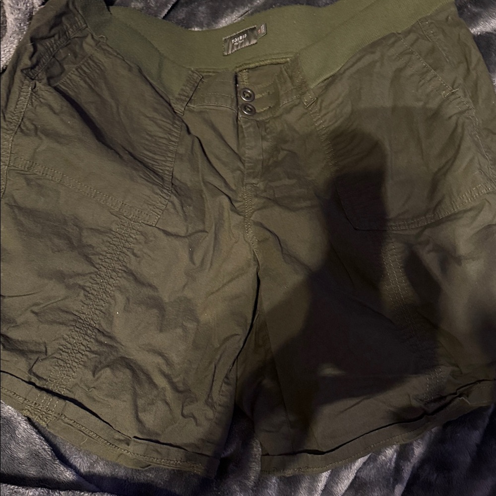 torrid Olive Utility Shorts with Front Pockets